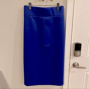 Eloquii | Deep Cobalt Neoprene Pencil Skirt